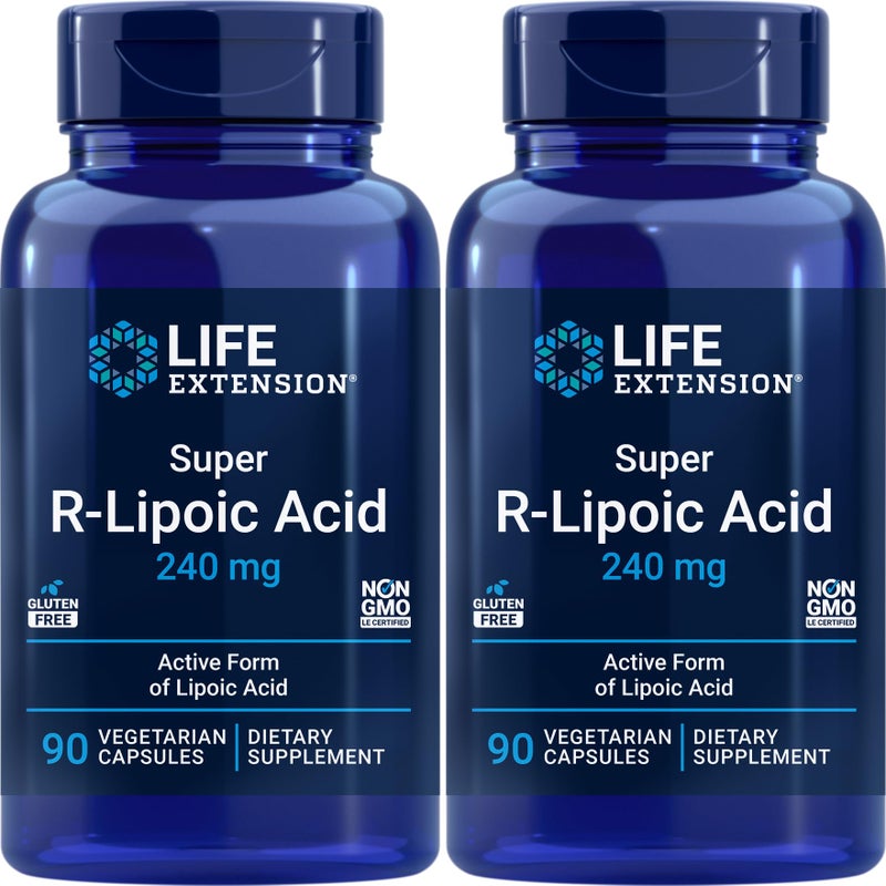 Life Extension Super RLipoic Acid 240mg 90 Veg Capsules Pack of 2